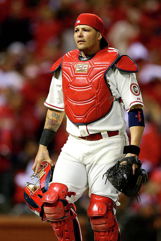 American League Baseball Poster featuring the photograph Yadier Molina by Ronald Martinez