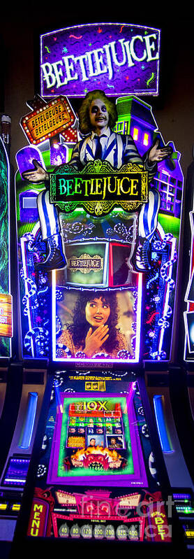Beetlejuice Slot Poster featuring the photograph Beetlejuice Slot Machine Lumiere Place Casino by David Oppenheimer