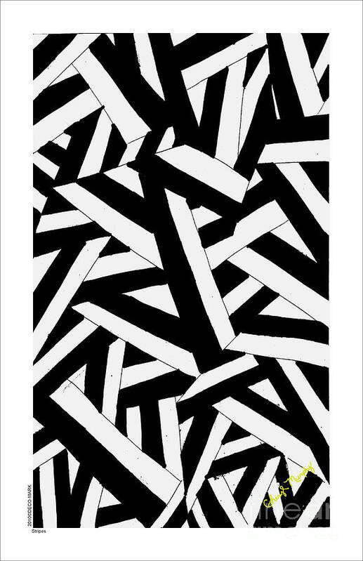 Urban Poster featuring the digital art 034 Stripes by Cheryl Turner