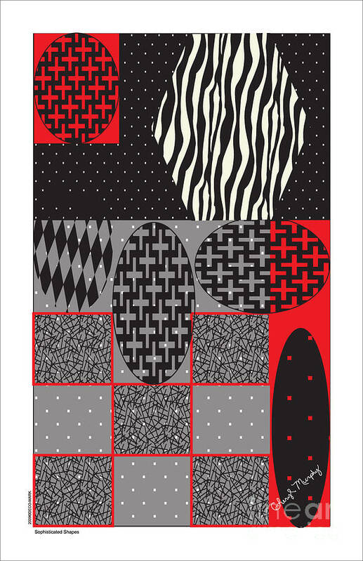 Urban Poster featuring the digital art 044 Sophisticated Shapes by Cheryl Turner