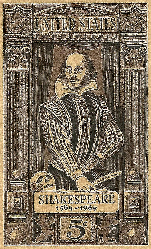 Postage Stamps Poster featuring the photograph 1964 William Shakespeare Postage Stamp by David Patterson