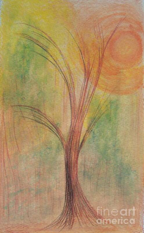 Drawing Poster featuring the drawing Tree by David Neace CPX