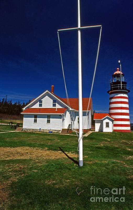 Lighthouses Poster featuring the photograph West Quoddy Lighthouse #4 by Skip Willits