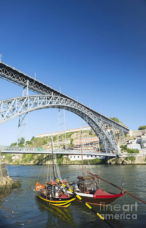 Architecture Poster featuring the photograph Dom Luis Bridge Porto Portugal #5 by JM Travel Photography