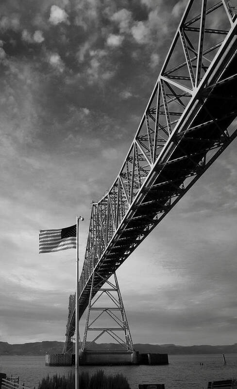 Astoria Poster featuring the photograph Astoria Bridge from Riverfront. by HW Kateley