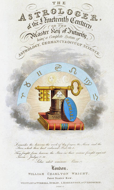 Quote Poster featuring the photograph Astrology Book Title Page by Royal Astronomical Society/science Photo Library