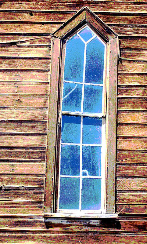Bodie State Park Poster featuring the photograph Bodie Church Window by Mary Bedy