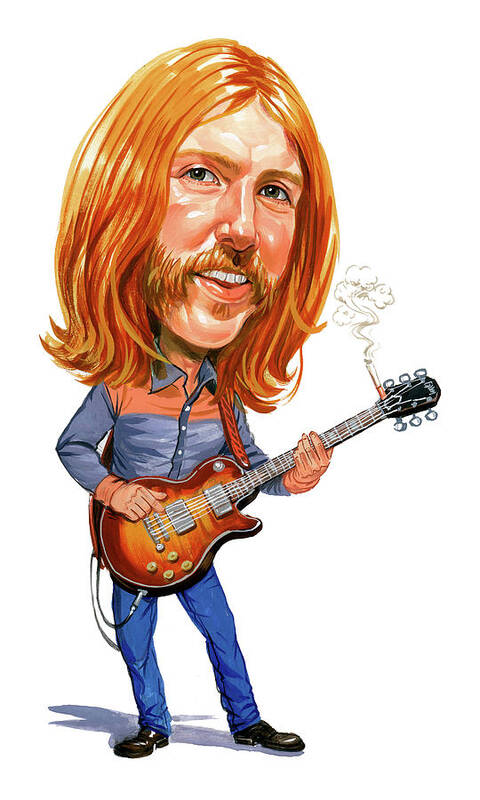 #faaAdWordsBest Poster featuring the painting Duane Allman by Art 