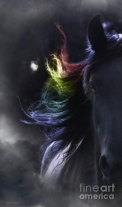 Friesian Poster featuring the photograph Epona's Muse by Lori Ann Thwing