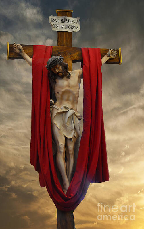 His Ultimate Mercy Poster featuring the photograph His Ultimate Gift of Mercy - Jesus Christ by Luther Fine Art