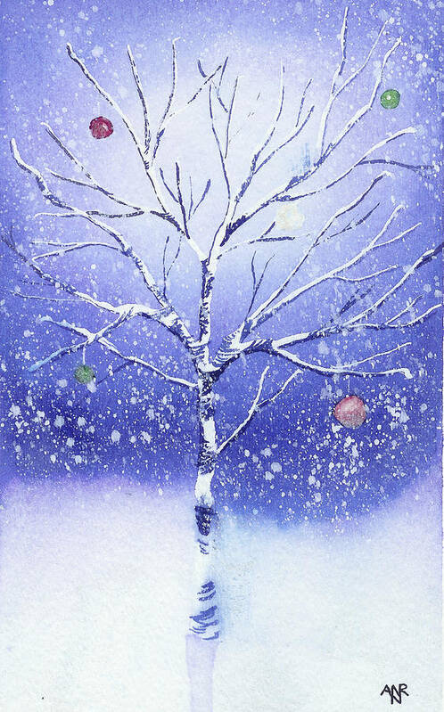 Solstice Poster featuring the painting Holiday Card 8 by Nelson Ruger
