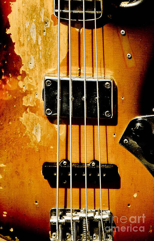 Iphone Poster featuring the photograph iPhone Bass Guitar by Robert Frederick