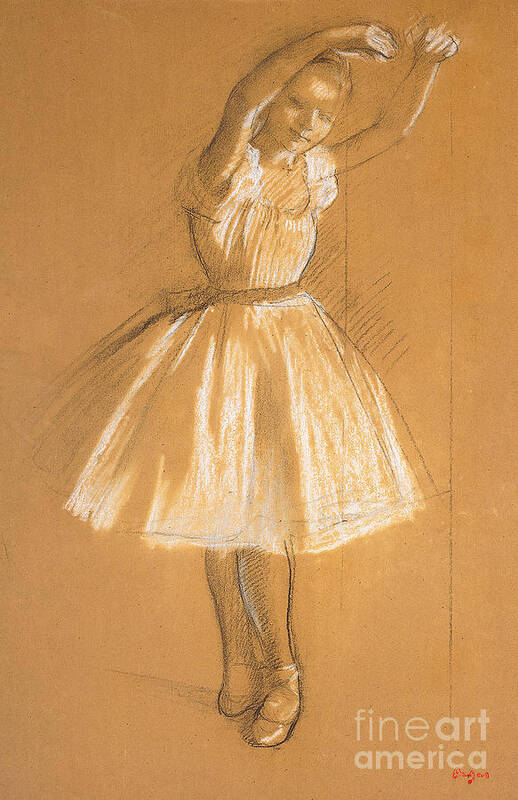 Petite Danseuse Poster featuring the drawing Little Dancer by Edgar Degas