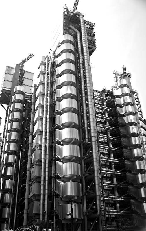 Architecture Poster featuring the photograph Lloyd's of London Steel Building by Venetia Featherstone-Witty