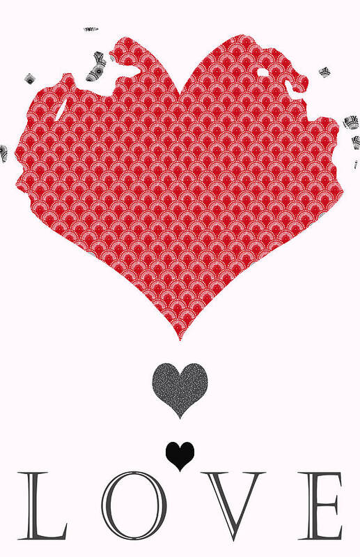 Love Poster featuring the digital art Love Hearts by Isabel Laurent