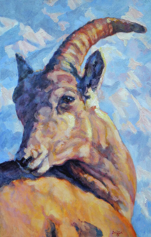 Big Horn Sheep Poster featuring the painting Mountain Folk by Patricia A Griffin