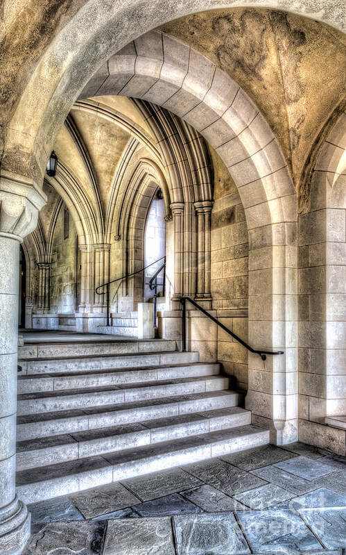 National Cathedral Poster featuring the photograph National Cathedral passage by Izet Kapetanovic