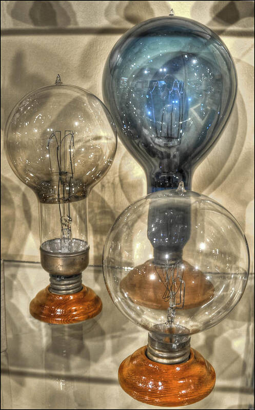 Light Bulbs Poster featuring the photograph Antique Light Bulbs by Geraldine Alexander