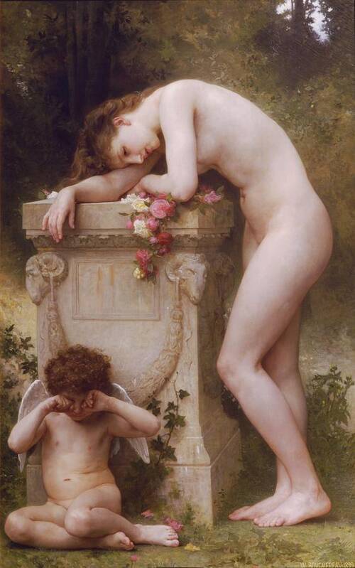 Pain Poster featuring the painting Pain of Love by William Adolphe Bouguereau
