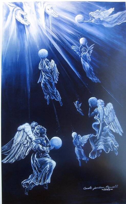 Angels Poster featuring the painting Prayers Ascent by Carole Powell