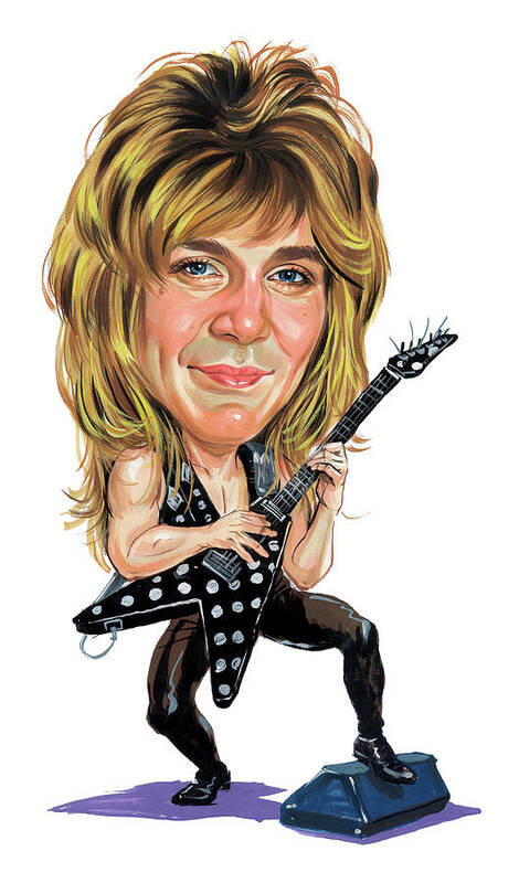 Randy Rhoads Poster featuring the painting Randy Rhoads by Art 