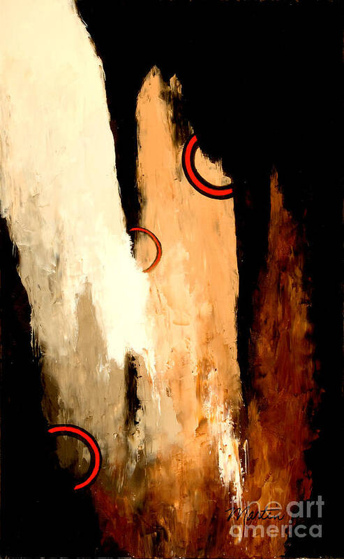 Abstract Poster featuring the painting Rings of Hope by Larry Martin