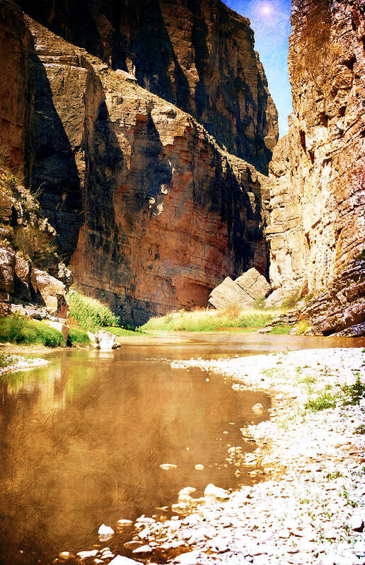 Canyon Poster featuring the photograph Rio Grande at Santa Elena Canyon by Judy Hall-Folde