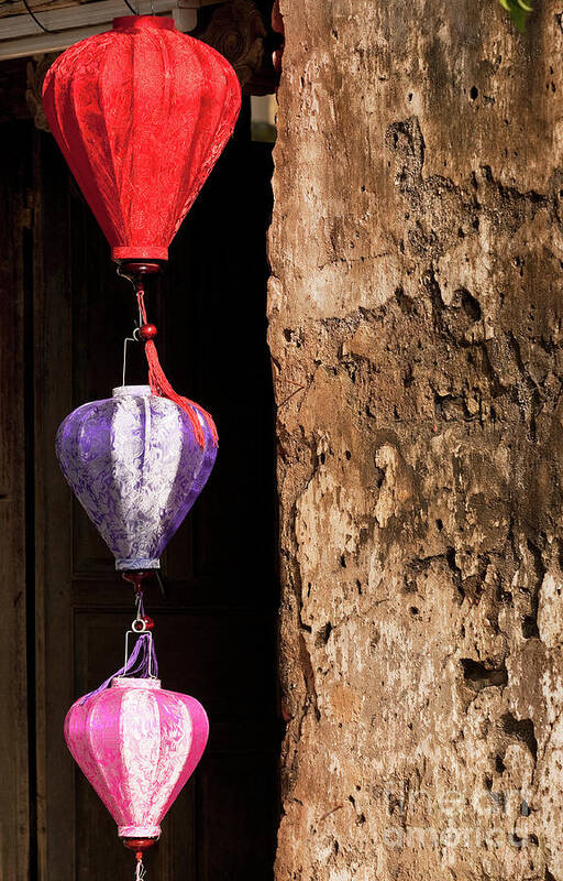 Vietnam Poster featuring the photograph Silk Lanterns 01 by Rick Piper Photography