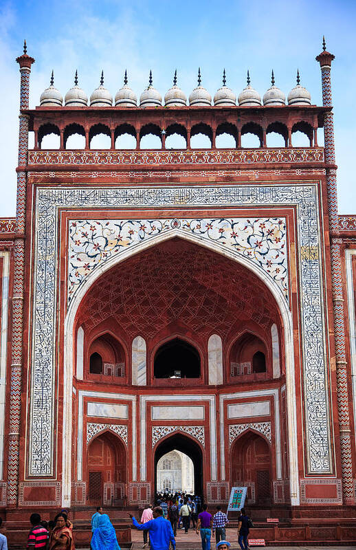 Travel Poster featuring the photograph Taj Mahal Front Gate - India by Matthew Onheiber