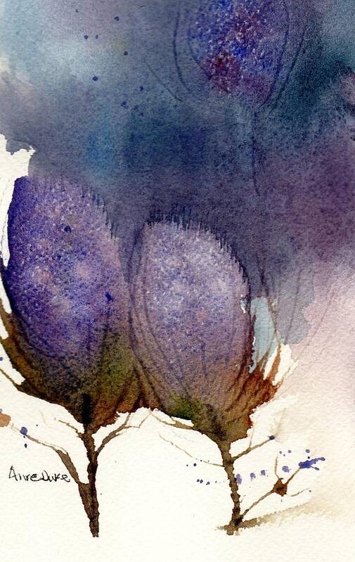 Thistle Watercolor Poster featuring the painting Thistle Weather by Anne Duke