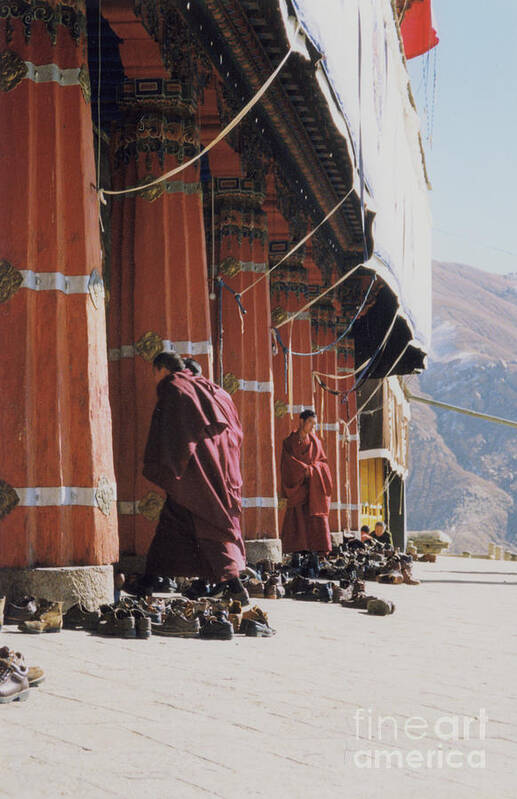 Tibet Poster featuring the photograph Tibetan Monks at Sera by First Star Art