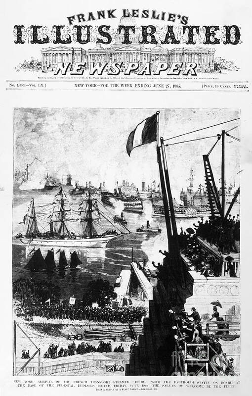 1885 Poster featuring the photograph Statue Of Liberty, 1885 #7 by Granger
