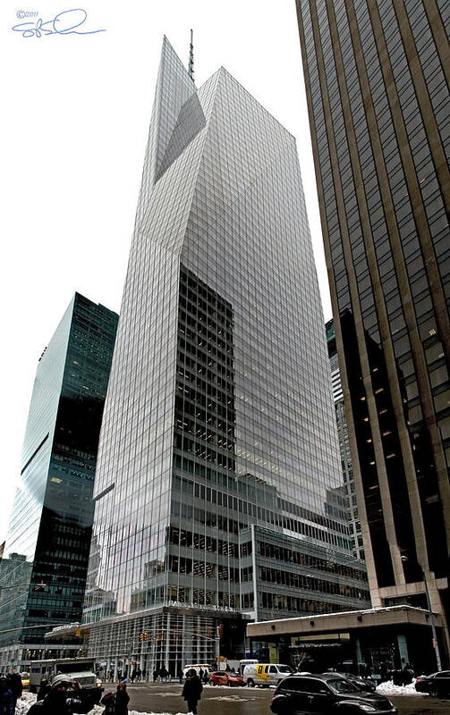 Nyc Poster featuring the photograph Bank Of America by S Paul Sahm