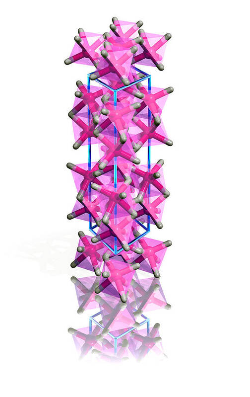 Sapphire Poster featuring the photograph Corundum Crystal Structure by Laguna Design