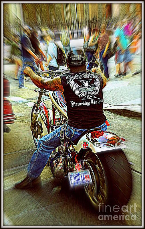 New York Poster featuring the photograph Easy Rider by Padamvir Singh