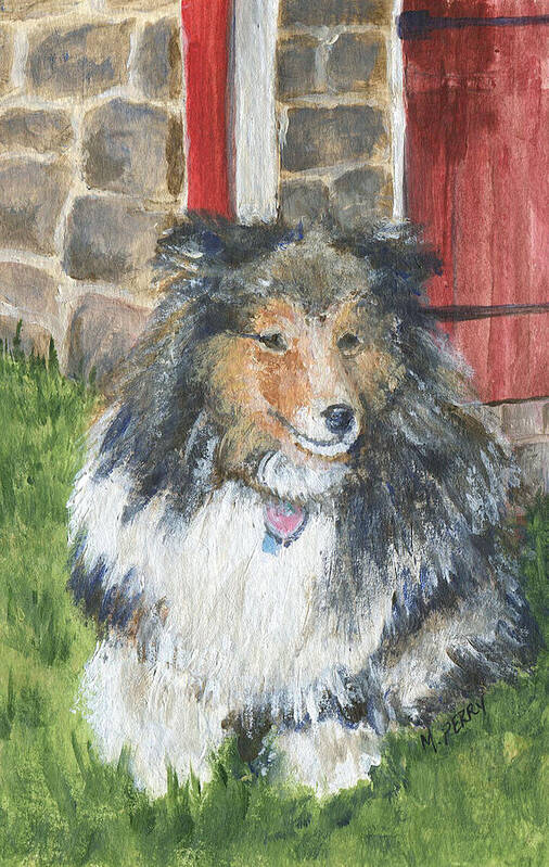 Sheltie Poster featuring the painting Ginger by Margie Perry