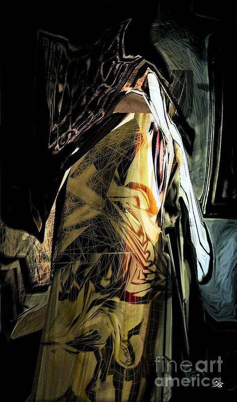 Abstract Poster featuring the digital art Kimono by Ron Bissett
