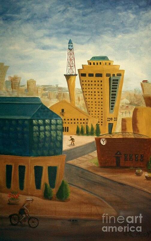 Mississauga Poster featuring the painting Mississauga City Hall by Monika Shepherdson