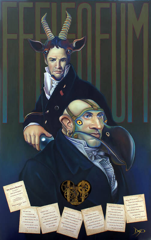 Clockworks Poster featuring the painting Yak Andrew Bienstjalk #1 by Patrick Anthony Pierson