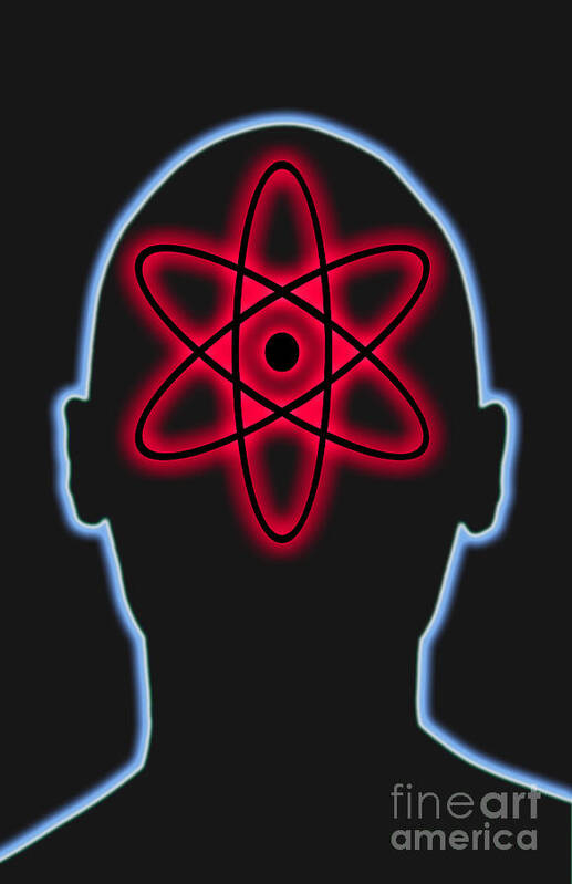 Nuclear Energy Poster featuring the photograph Atom Diagram #1 by George Mattei