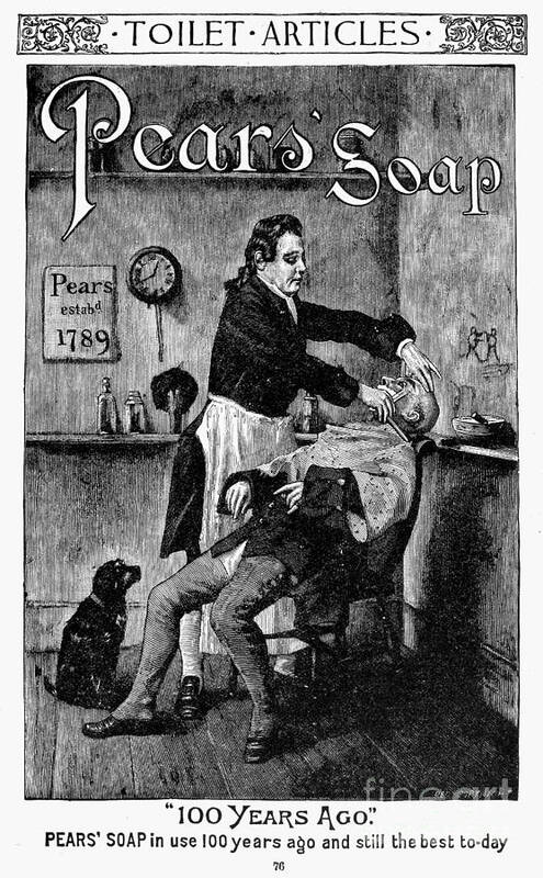 1888 Poster featuring the photograph Pears Soap Ad, 1888 #1 by Granger