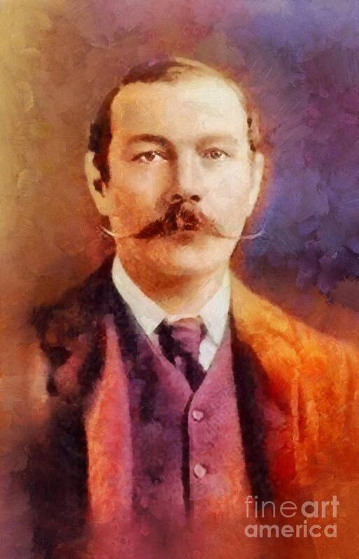 Writer Poster featuring the painting Sir Arthur Conan Doyle, Literary Legend #1 by Esoterica Art Agency