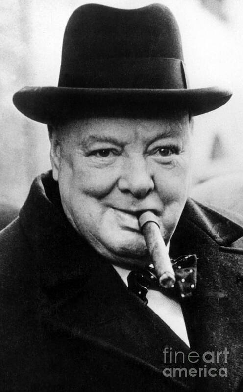 Churchill Poster featuring the photograph Winston Churchill by English School