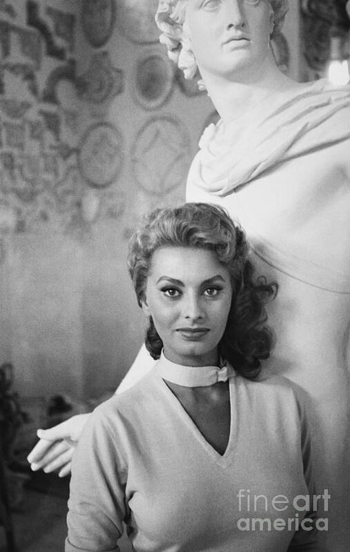 Portrait Poster featuring the photograph Sophia Loren #3 by George Daniell