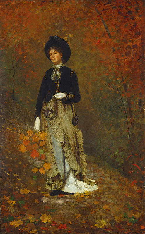 Winslow Homer Poster featuring the painting Autumn #9 by Winslow Homer