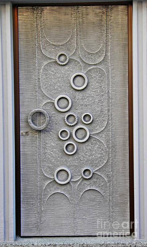 Door Poster featuring the photograph A Modern Door in Mainz by Sarah Loft