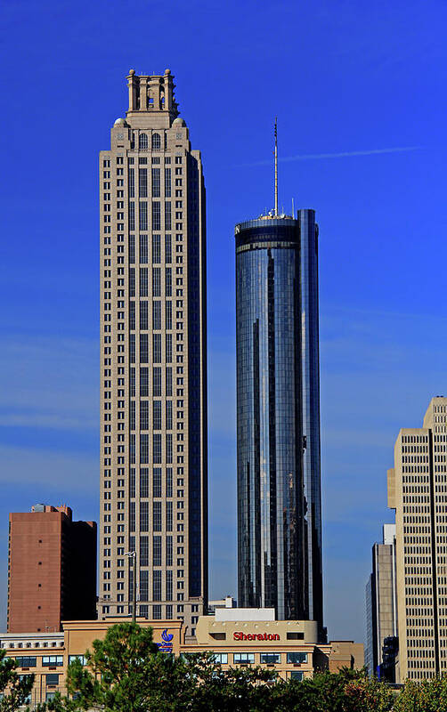 Atlanta Poster featuring the photograph Atlanta, Georgia - Skycrapers by Richard Krebs