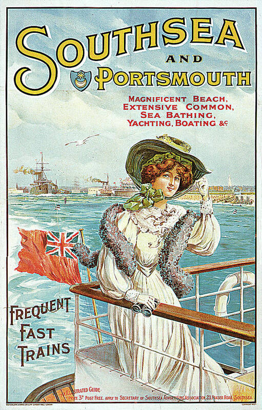 Southsea And Portsmouth Poster featuring the photograph Southsea and Portsmouth #1 by John Hutton Walker