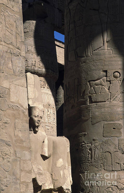 Egypt Poster featuring the photograph Belief in the Hereafter - Luxor Karnak Temple #1 by Urft Valley Art \ Matt J G Maassen-Pohlen