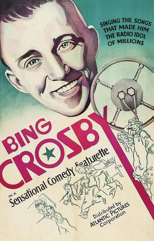 Movie Poster featuring the mixed media Bing Crosby 1939 by Mountain Dreams